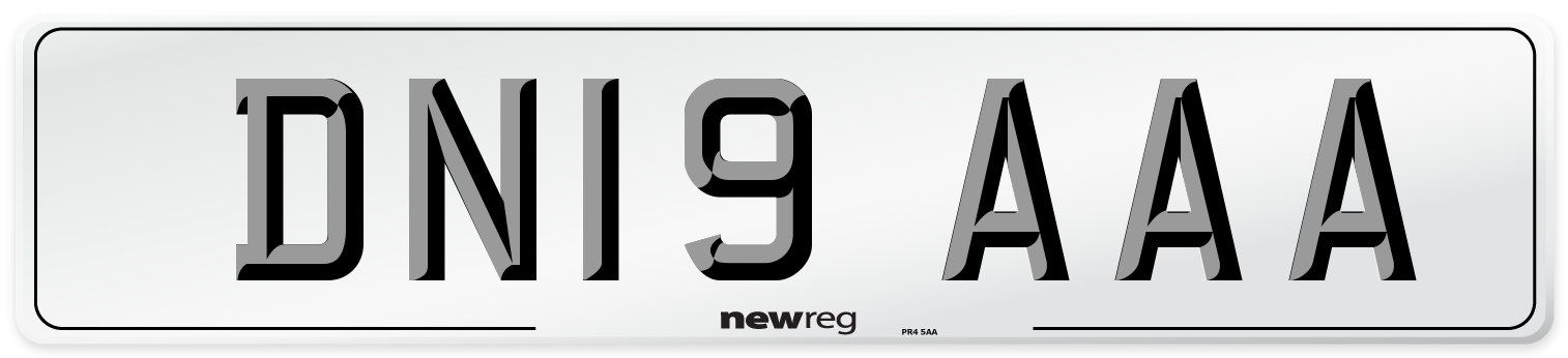 DN19 AAA Number Plate from New Reg